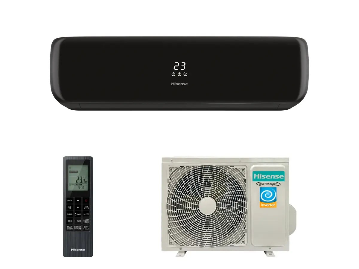 Инверторная сплит-система серии BLACK CRYSTAL SUPER DC Inverter Wi-Fi AS-10UW4RVETG01(B) (комплект)