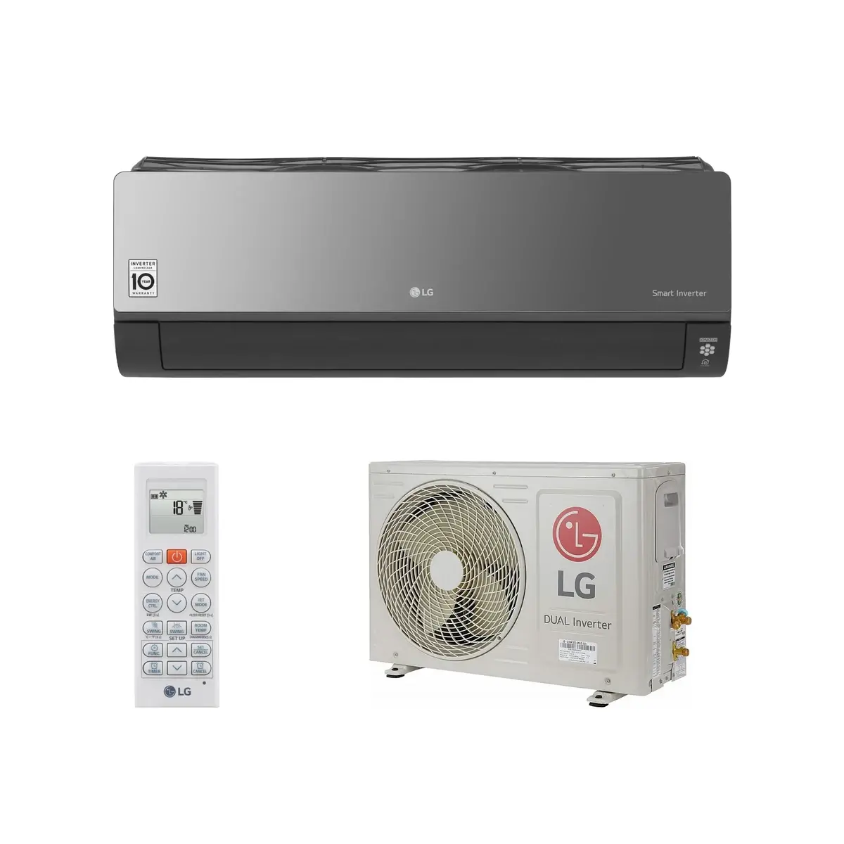 Инверторная сплит-система серии ARTCOOL MIRROR DUAL Inverter AC12BK (комплект)